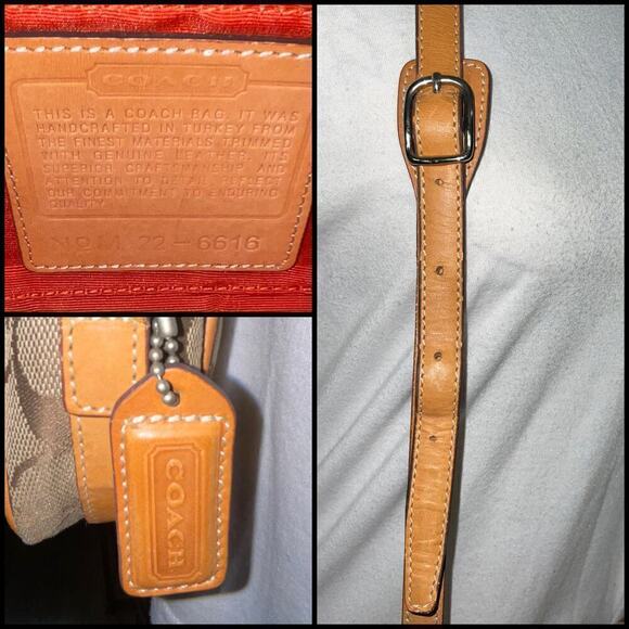 Coach Signature Canvas Brown Mini Crossbody Shoulder Bag - Picture 11 of 15